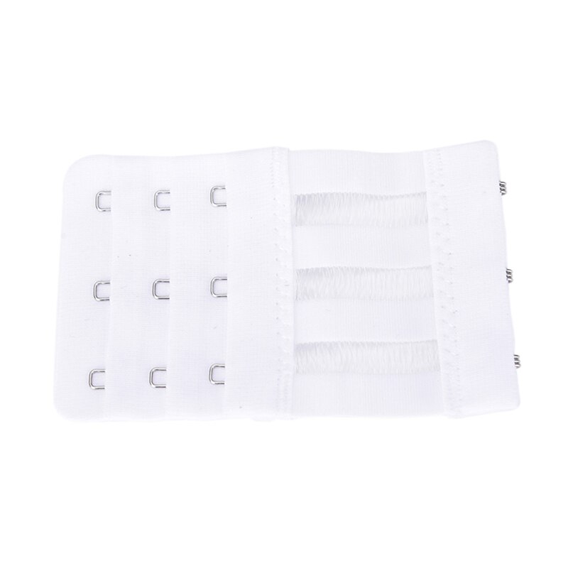 3 Rows 3 Hooks Women Good Adjustable Bra Extender Strap Extension Buckle: black