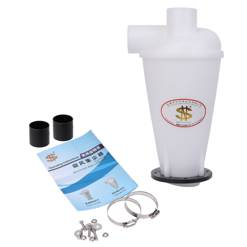 Filtro de colector de polvo ciclónico, ciclón turbocargado con separador de Base de brida,: Blanco