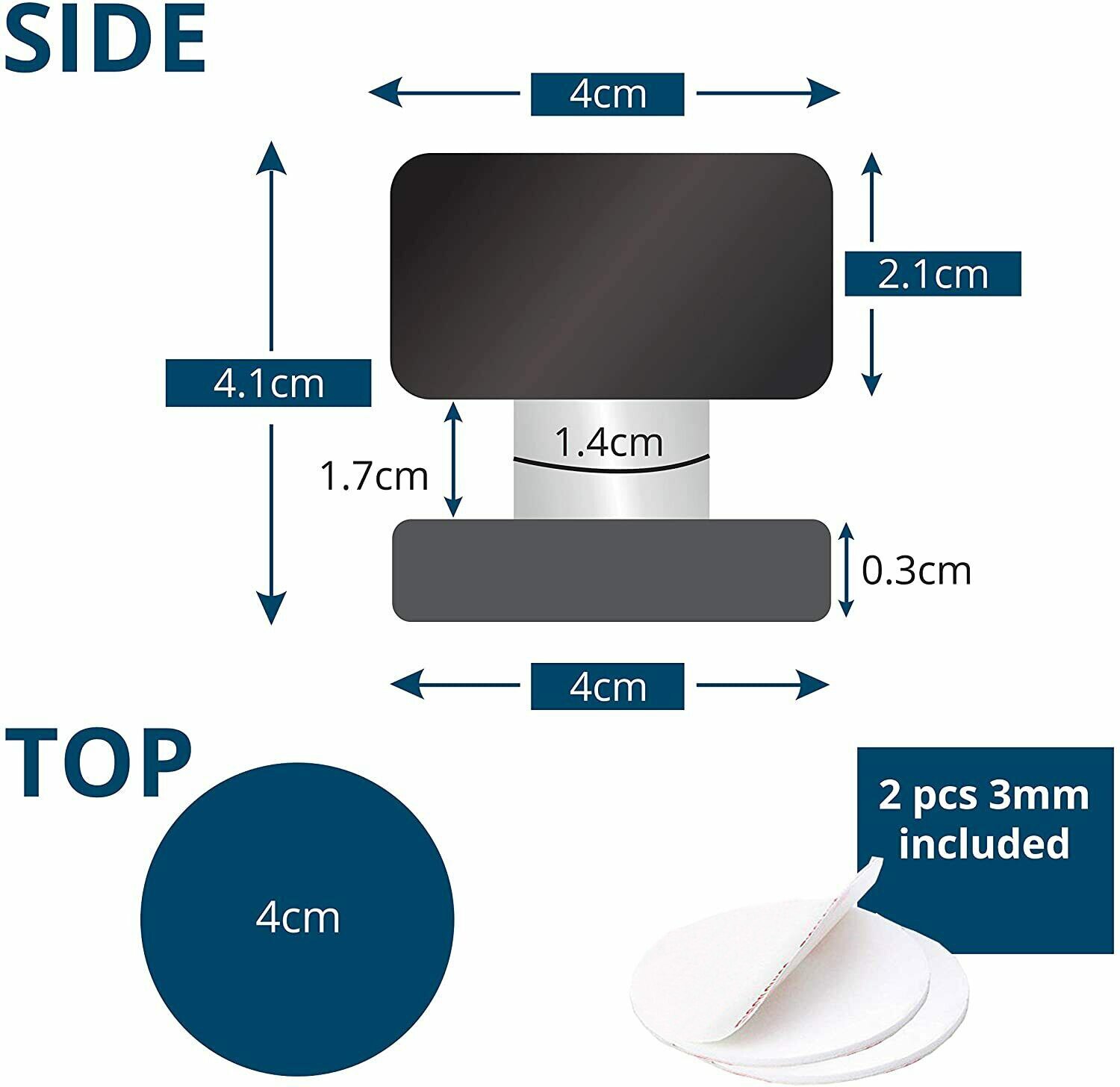 Non Punch Door Stopper Adhesive Door Stops Heavy Duty Stainless Steel Rubber Stopper With Sound Dampening Bumper 2022 A9635