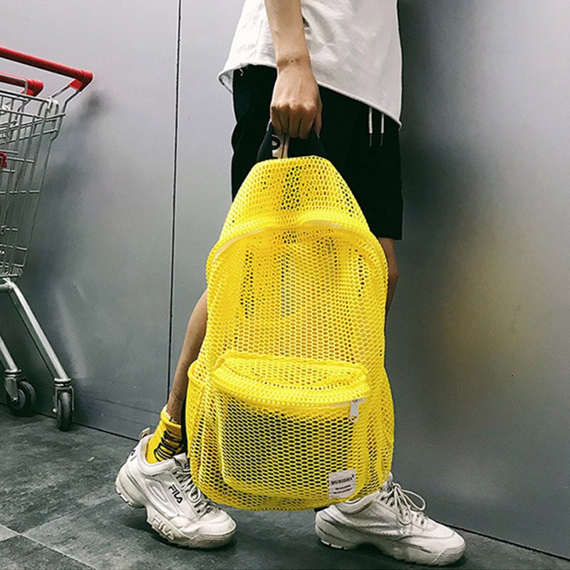 Women Swimming Bag Mesh Net Summer Beach Bags Girl Handbag Swim Female Travel Training Pouch Blaso Sac De Sport Gym Bag XA181D