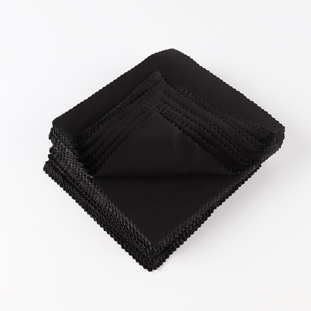 10 stk briller klut mikrofiber rensekluter rengjøring briller linse klær briller klut briller tilbehør svart