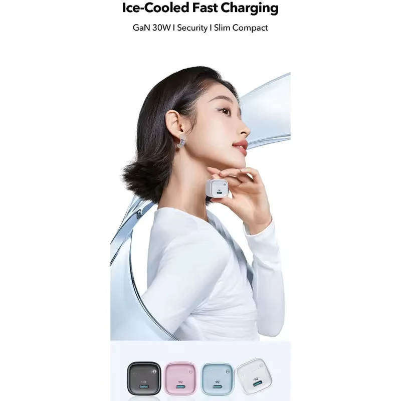 Originele 30w-voudige oplader zolo  pd30w 20w usb-c gan snellader piq 3.0 opvouwbare pps voor iphone en galaxy android-telefoons