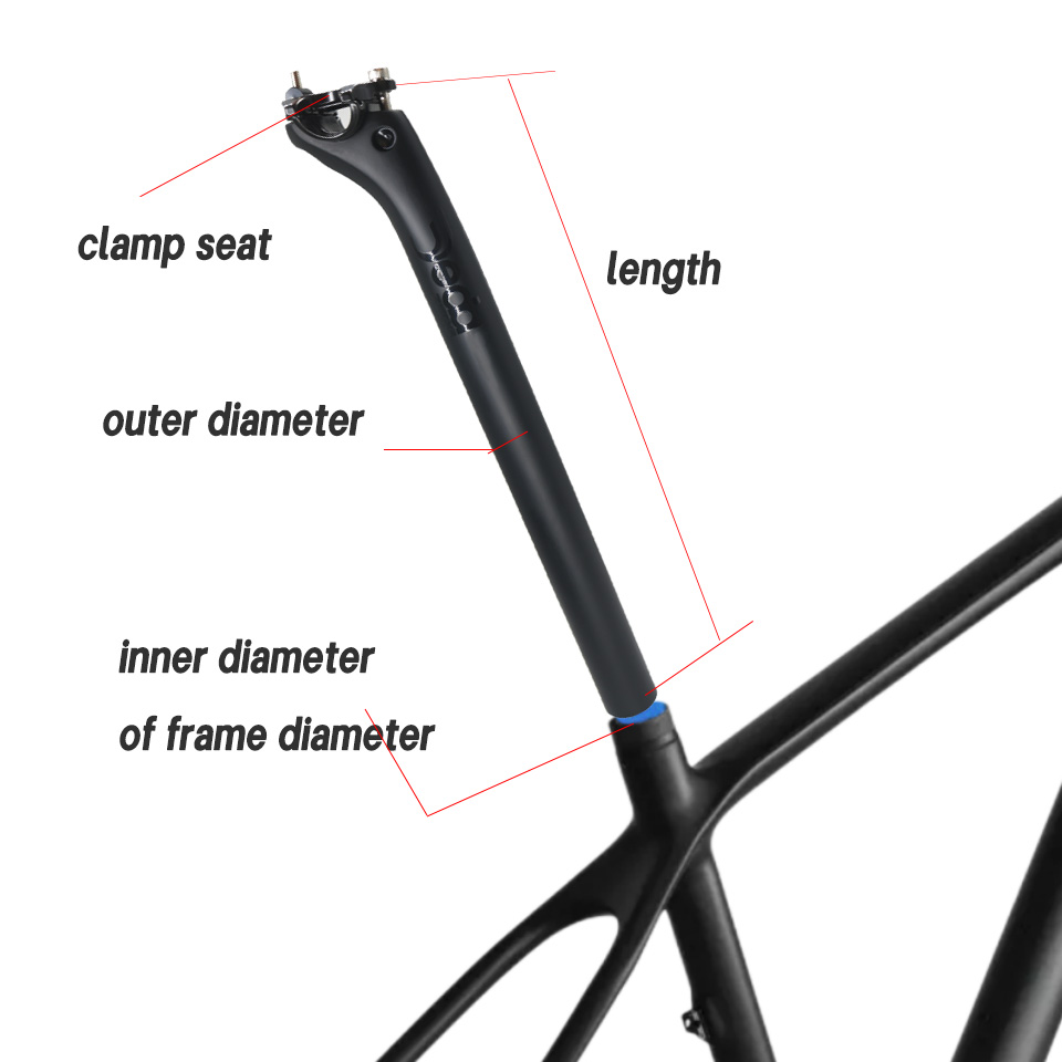 Tija de sillín de carbono Deda, tija de sillín trasera de bicicleta de montaña negra, piezas de cuadro de bicicleta de 20mm, 27,2/30,8/31,6mm