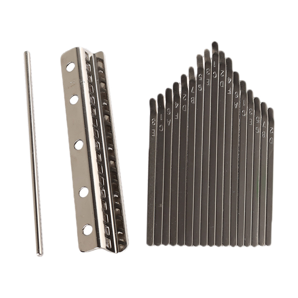 17 clés Kalimba fabrication de clés en acier et pont pour doigt pouce Piano Percussion Kalimba touches de remplacement