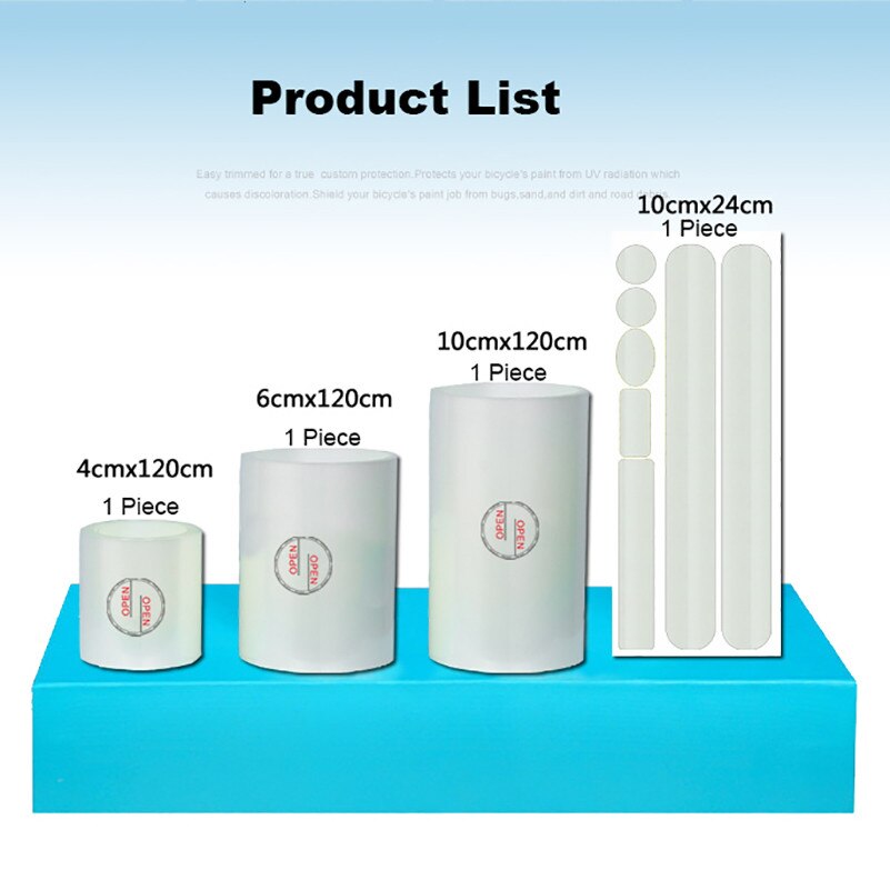 WEST BIKING Bicycle Paint Protection Film Bike Frame Anti Scratch Membrane Transparent Scratch-resistant Film Cycle Protect Film