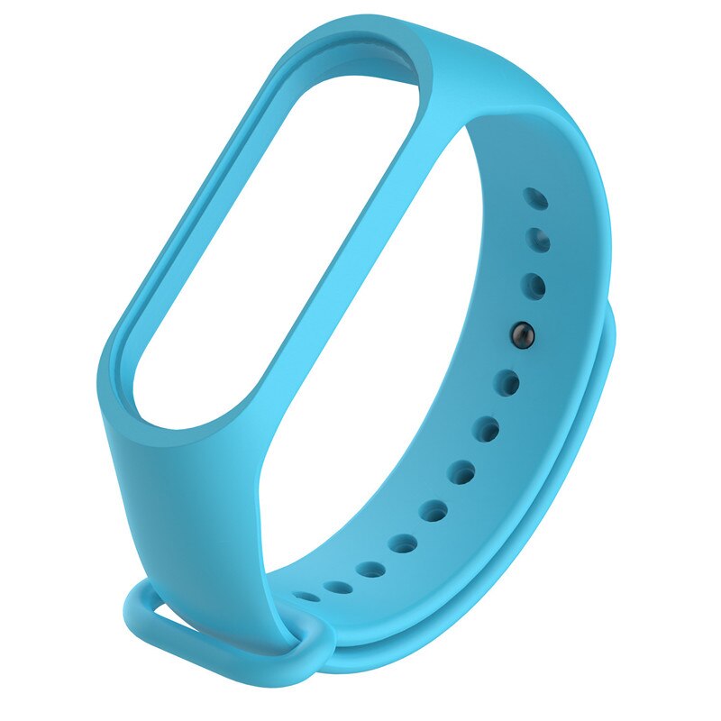 För  m5- band smart armband stegräknare utbyte armband klockarmband klockarmband för mi band 5 smart armband fitness rem: Himmelsblå