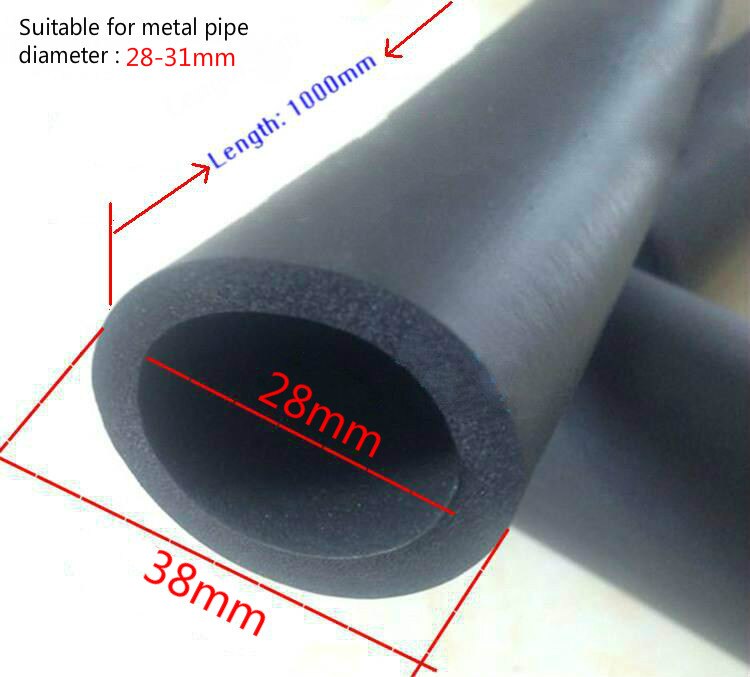 Slät yta nbr högdensitet svamprör hölje fitness bil fitness utrustning tillbehör slitstyrka rivmotstånd: Storlek 5 svart