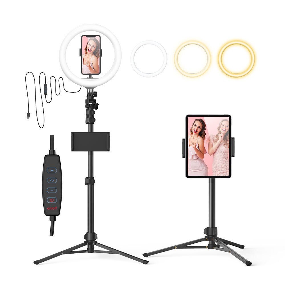 BlitzWolf BW-STB2 Lampa błyskowa doprowadziło uchwyt na statyw telefonu Selfie Stick z bezprzewodowym pilotem 3200K-5500K na tablet aparat telefon