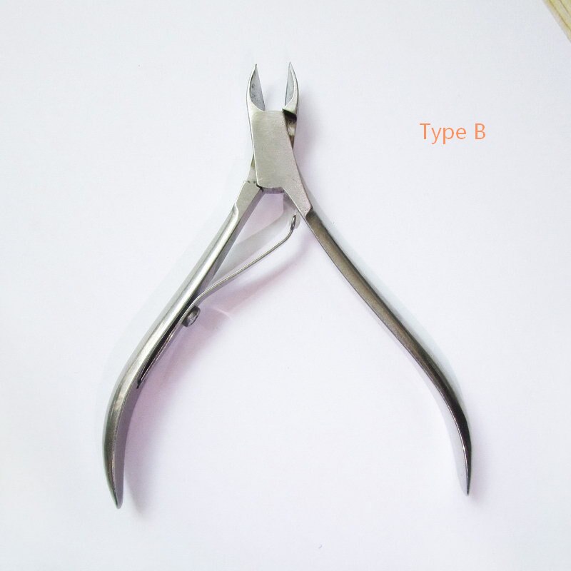 Tijeras de acero inoxidable para cutículas, cortador de pedicura para eliminación de piel muerta, cortauñas, herramientas para manicura para cutícula de pies: Default Title