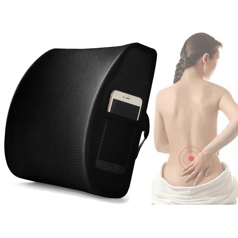 Memory Foam Seat Chair Lumbar Back Support Cushion Pillow For Office Home Car