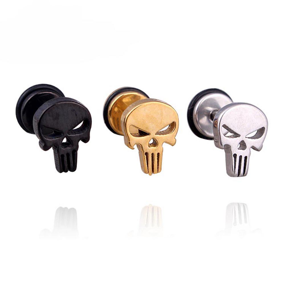 High Grade Stainless Steel Stud Earrings Anime Cross For Women Girls Geometric Ear Jewelry Birthday 2pieces