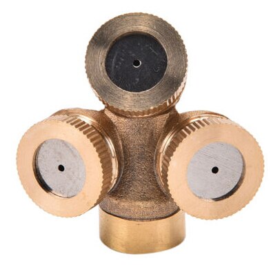 Messing Agrarische Verneveling Sproeikop Tuin Beregening Systeem 1/2/3/4 Nozzles: 3 Nozzles