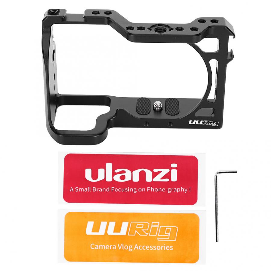 Ulanzi UURig C-A6600, jaula para cámara de fotografía, jaula VLOG de aleación de aluminio, accesorio de montaje en Zapata fría para Sony A6600, manija de cámara