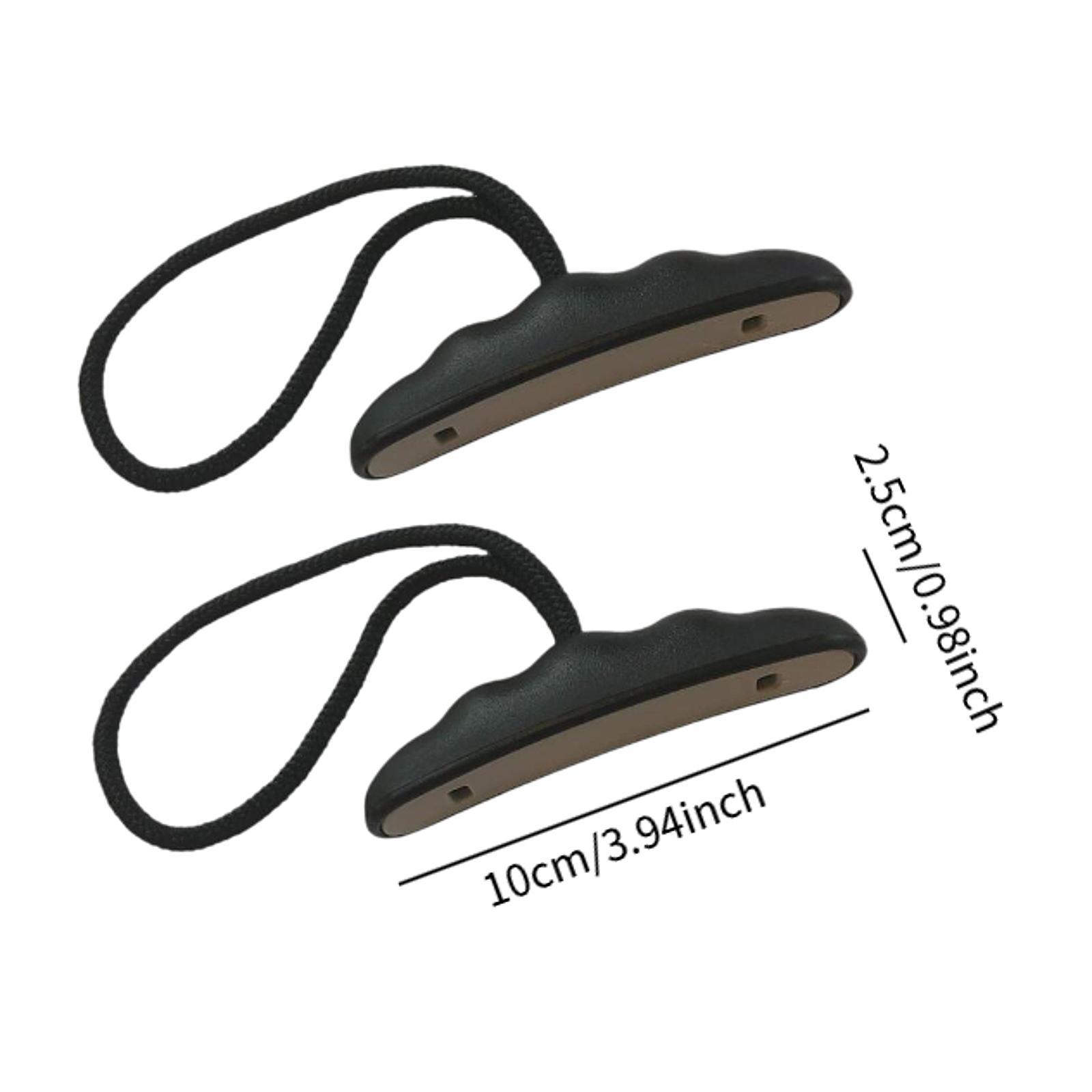 Asas de Kayak de 2 uds., manijas de cuerda de barco de palanca, ligeras, elegantes, universales con cable para accesorios de remo, surf, kayak
