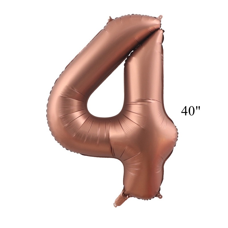Globo con número de café Vintage de 40 pulgadas, juego de globos de caramelo Beige Retro para 30 40 50, suministros de decoración para de feliz cumpleaños, 1 ud.: iridescent