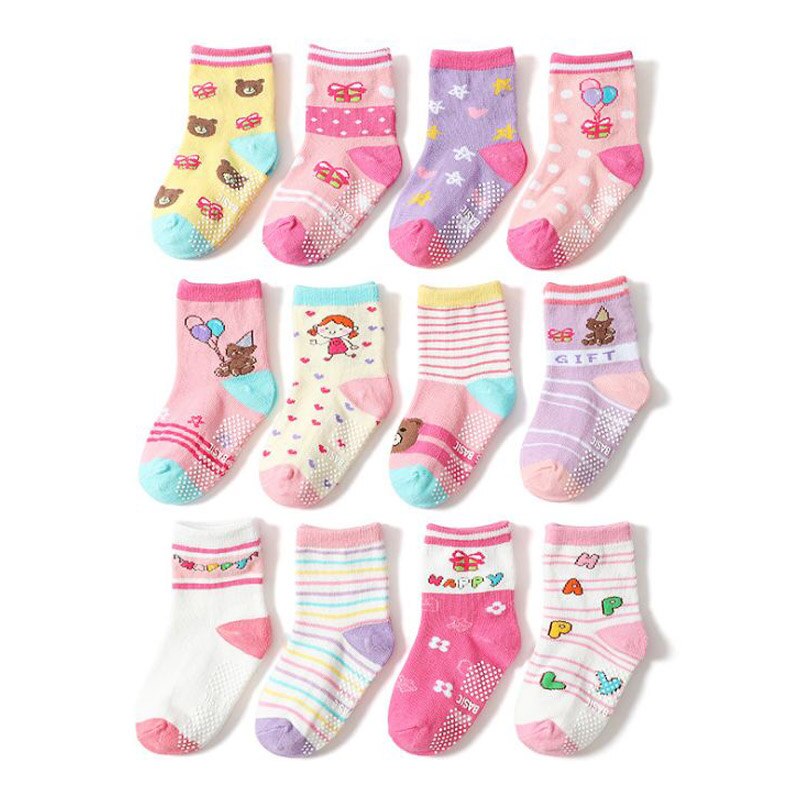 frühling 1-5Y freundlicher Socken Mit Gummi Sohlen Baby Mädchen Kleinkind Anti Unterhose Socken Kawaii Warme Sox Kleinkind Mädchen Wärmer sokken