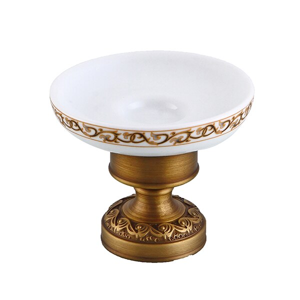 Brass Bathroom Accessories Set Gold Polished Robe Hooks Soap Dishes Toilet Brush Holders Toilet Blowing Rack Towel Bars: Ashtray