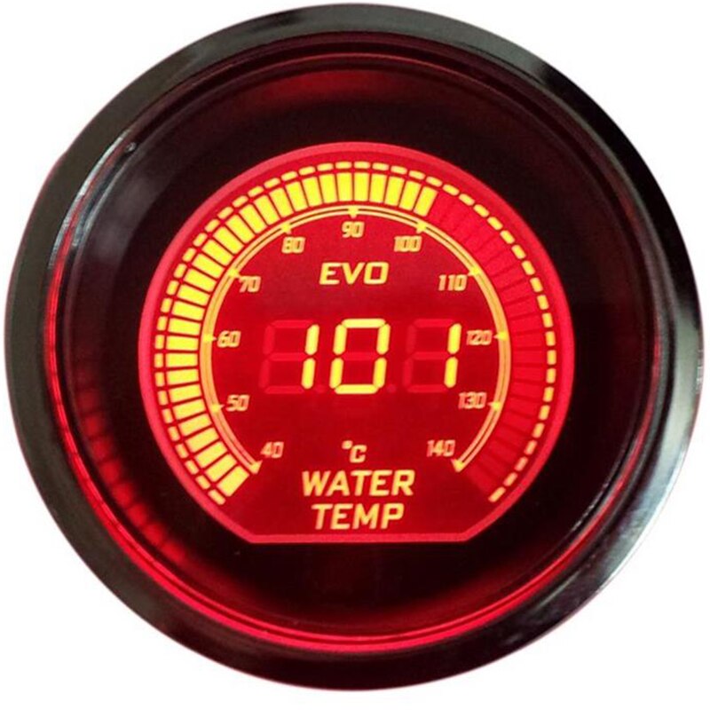 Digital 2 "52mm Turbo Manometer Auto Turbo Schub Messgerät PSI Wasser Temp Öl temperatur Öl Manometer Voltmeter Meter: Wasser temp Messgerät