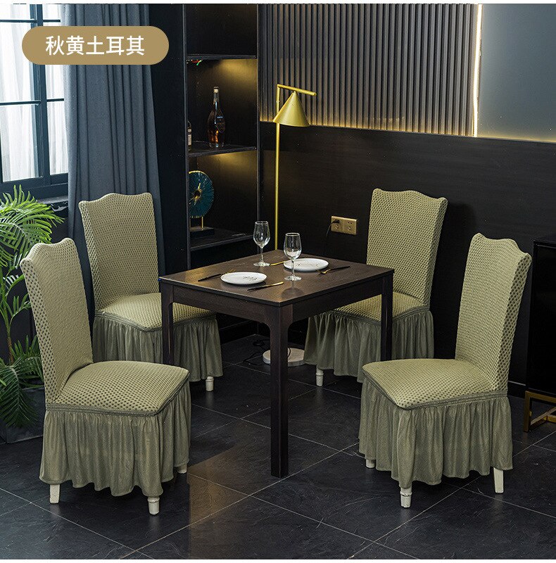 Eetkamerstoel Cover Jacquard Stoel Hoes Case Voor Stoelen Kantoor Bruiloft Eetkamer Spandex Stoel Cover Stretch