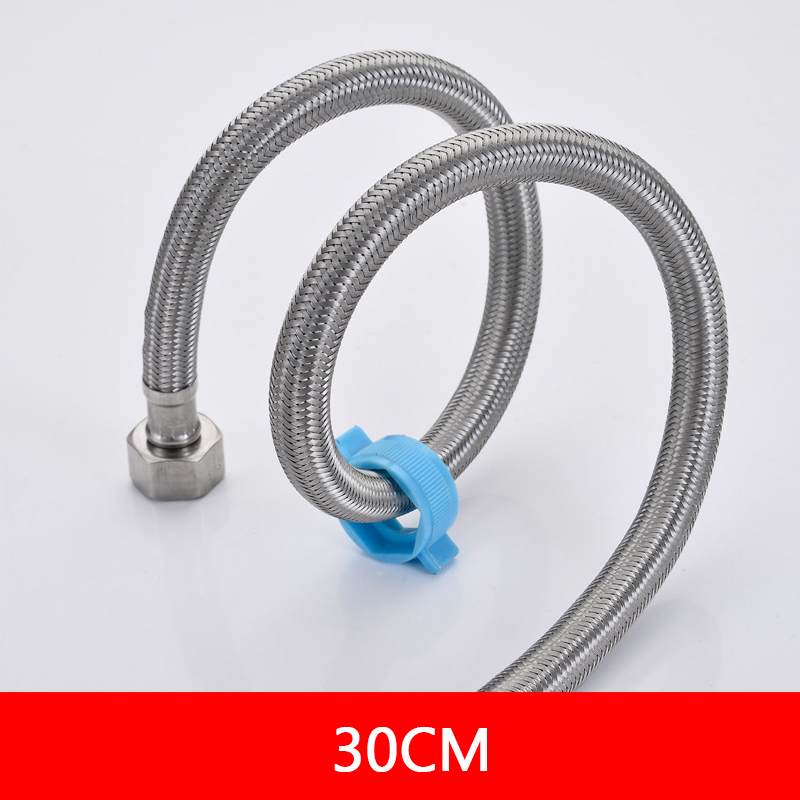 Tuyau Flexible de plomberie en acier inoxydable, robinets de alimentaire, lignes d&#39;approvisionnement en eau, serpent, pour évier de cuisine, accessoires de salle de bains: 30CM