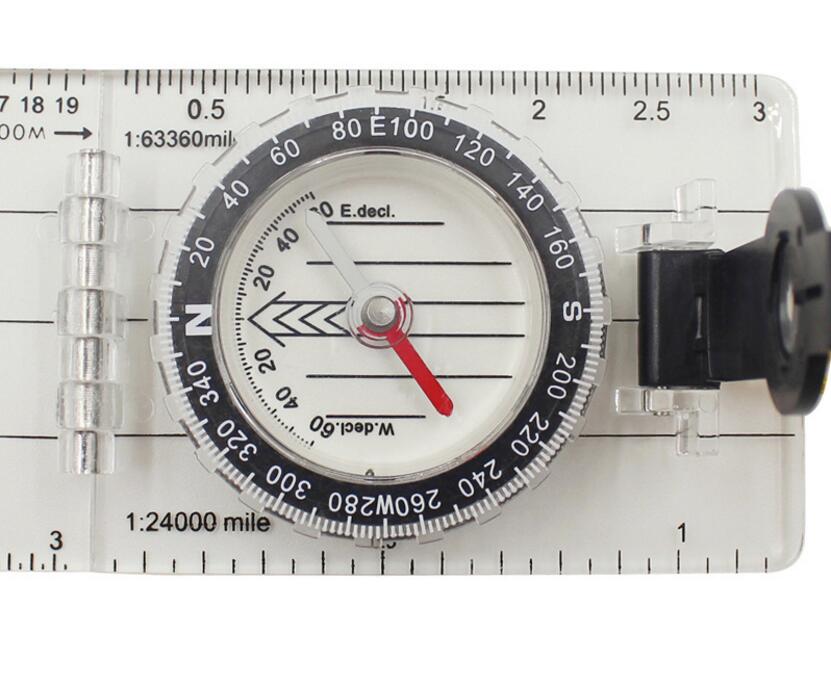 ABS Acrylic Card style Advertising Compass Pocket Foldable Outdoor Camp Map Compass Gfit Educational Compass