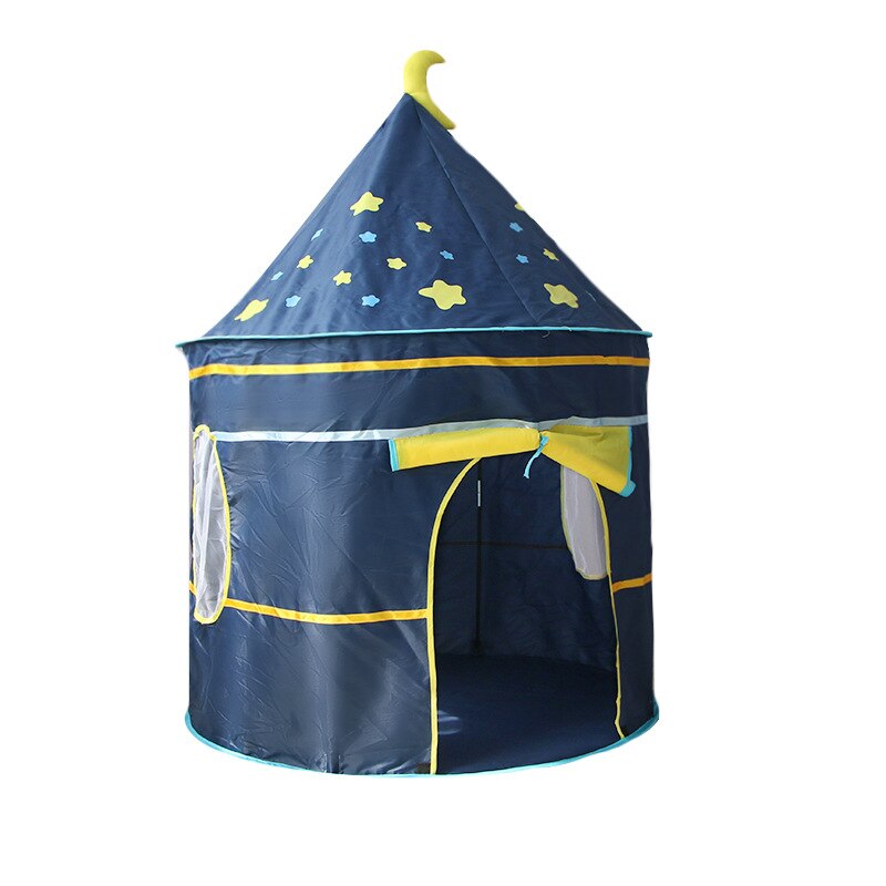 Tienda de campaña tipi para niños, Castillo de princesa portátil, carpa para niños, de cumpleaños y Navidad, carpa para bebé de 105x135 cm: blue tent