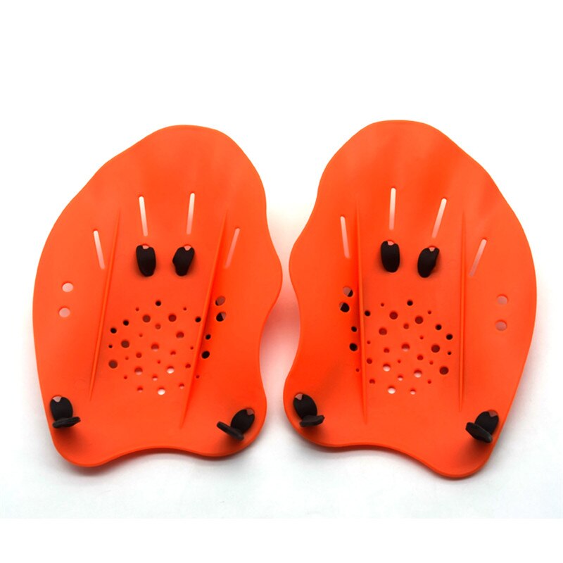 Swimming Paddles Training Adjustable Hand Webbed Gloves Pad Fins Flippers For Men Women Kids