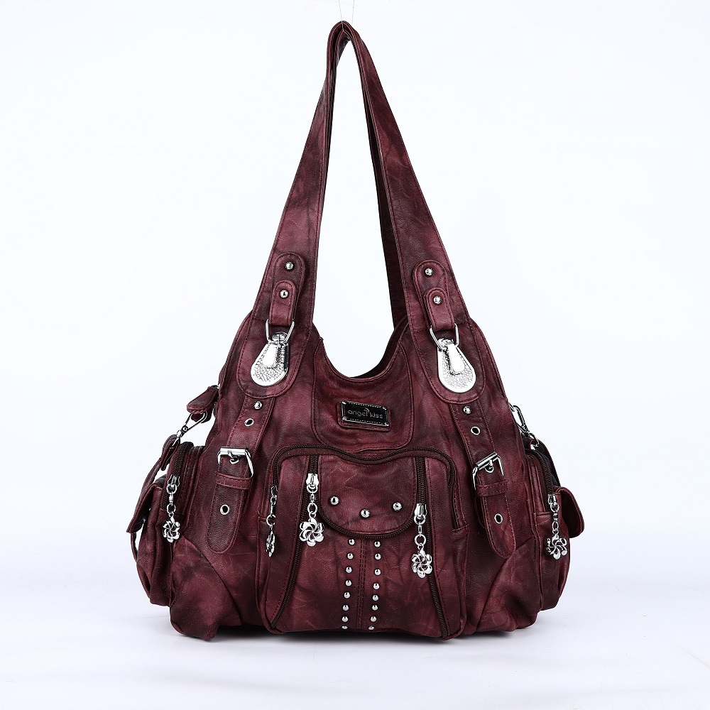 Angelkiss Bag Women Handbags Women Shoulder Bags PU Leather Handbag Female Satchel Big Shoulder Purse Bag bolsa feminina: green