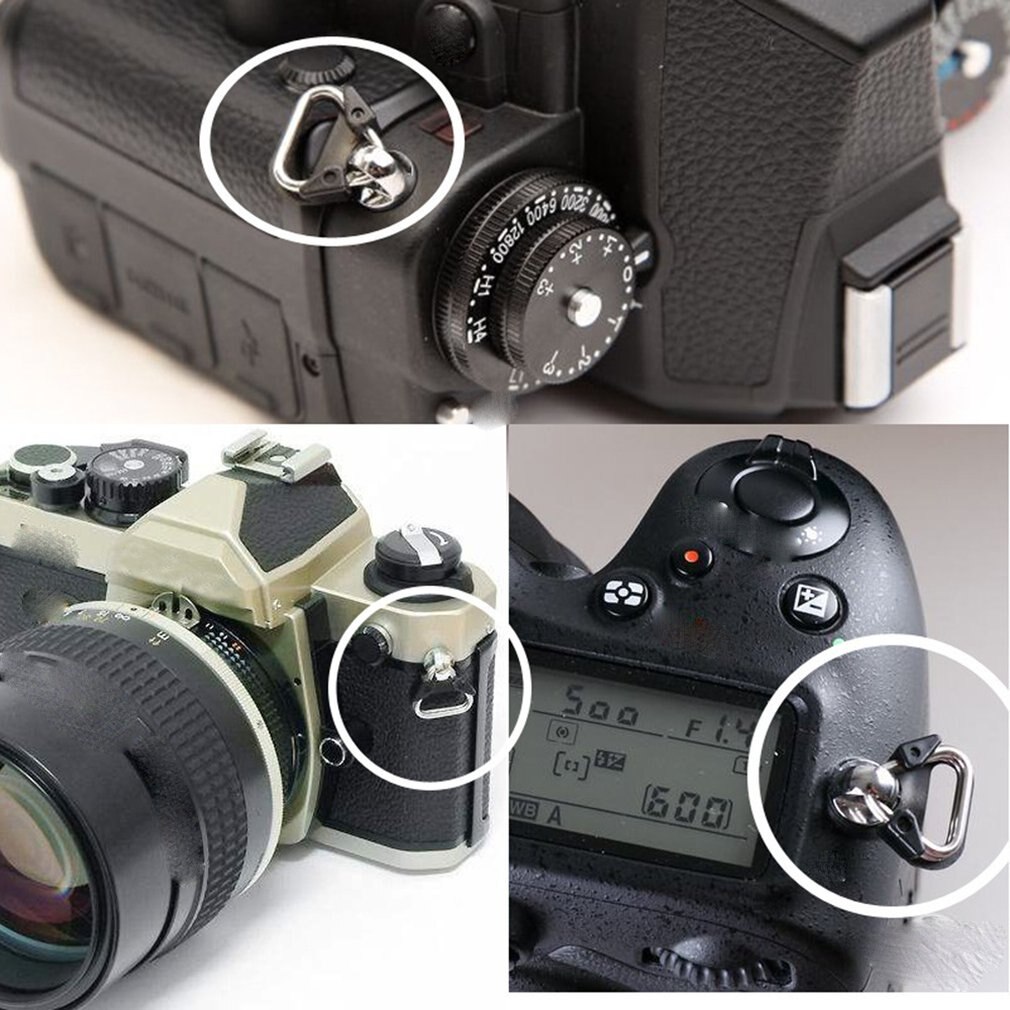 Attach Camera Strap Use Triangle Shape Replacement Transfer Buckle Mini Easy Install Belt Hook Split Ring Removable