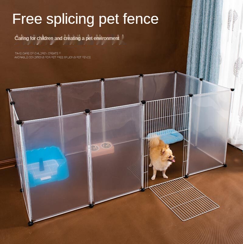 Valla de Combinación libre para perros y gatos, vallas transparentes pequeñas y de mascota mediana, tablero de aislamiento de plástico