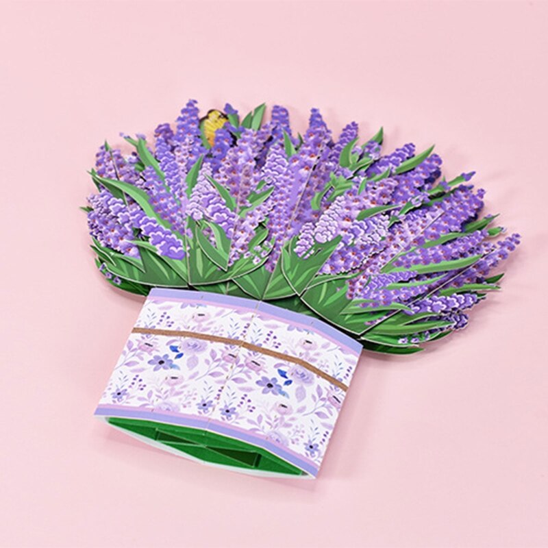 3d pop up mães dia cartões flores floral buquê cartão de saudação para mãe esposa aniversário simpatia obter bem