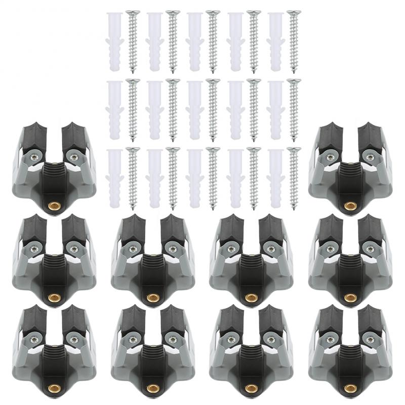 10Pc Wandmontage Mop Organizer Draai Clip Met Schroef Houder Borstel Bezem Hanger Thuis Opslag Rack Badkamer Tuin