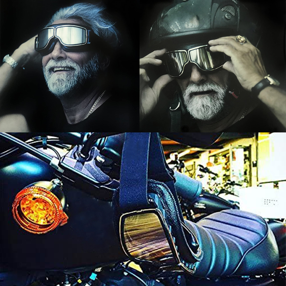 Evomosa – lunettes de moto universelles Vintage, pour pilote, Scooter, motard, Steampunk, pour casque Harley