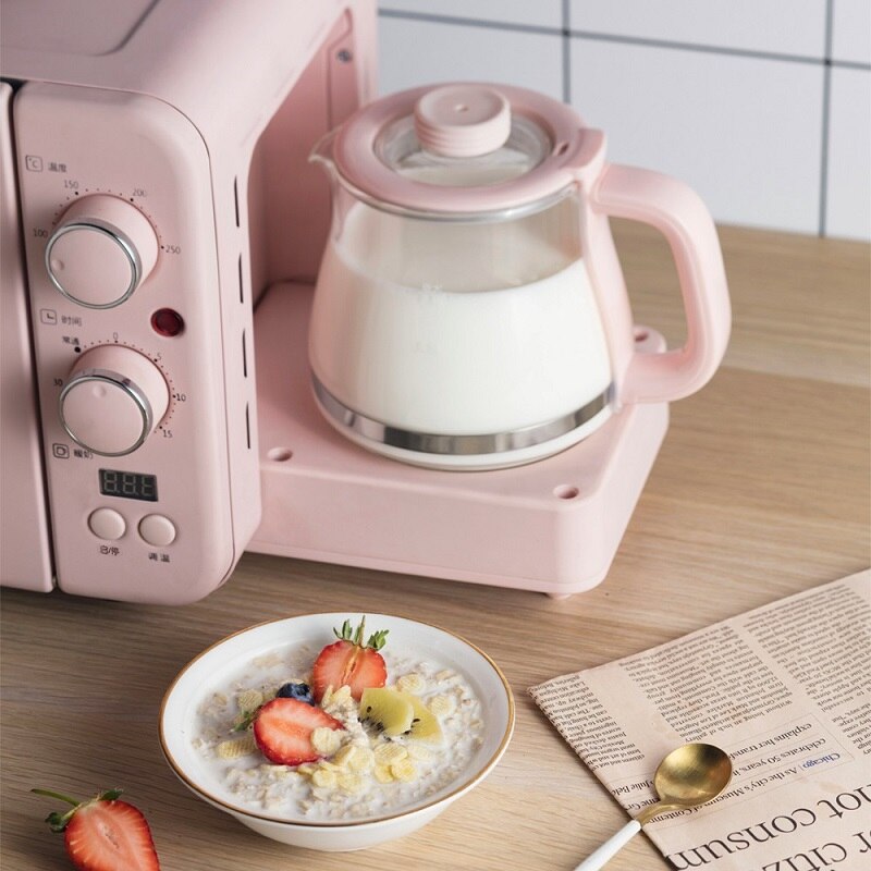 Multifunktions Frühstück Maschine Mini Elektrische Haushalts Backofen Kuchen Backen Braten Pfanne Warme Trinken Topf Toaster