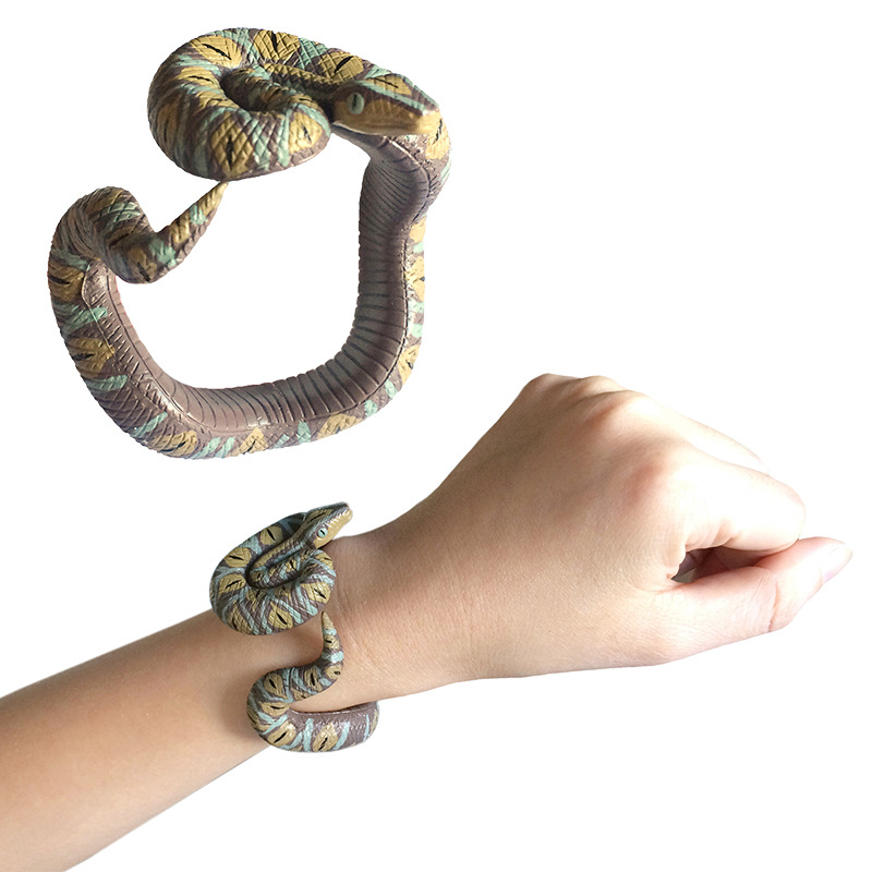 Tricky Spoof Simulation Snake Toy Python Snake-shaped Bracelet Simulation Animal Model Halloween Party Event Props: 6
