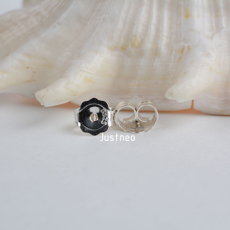 earnut,5.6mm solid 925 sterling silver earring backs friction butterfly back stopper plug ,1pair