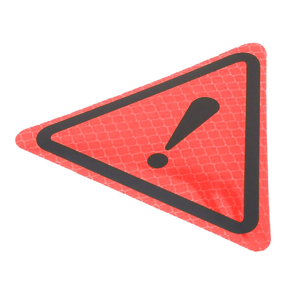 2PCS Car Auto Caution Sticker Exclamation Mark Warning Triangle Stickers Decor Reflective Warning Sticker Car Decoration