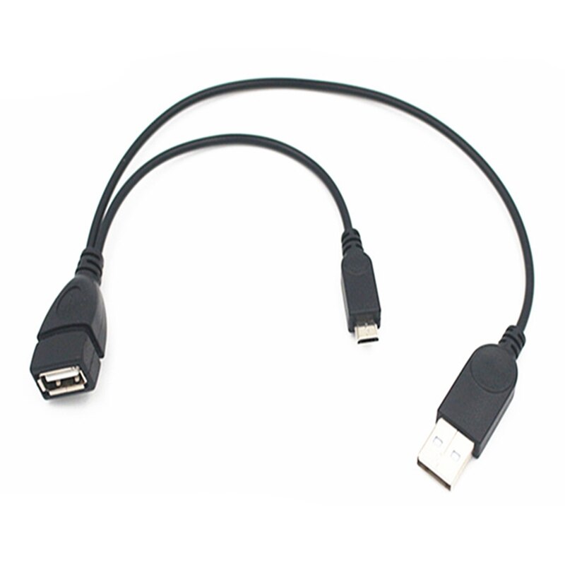 Micro USB 2.0 5 Pin Host OTG Cable adapter With USB Power For Cell Phone Tablet PC mobile phone external U disk reader cable