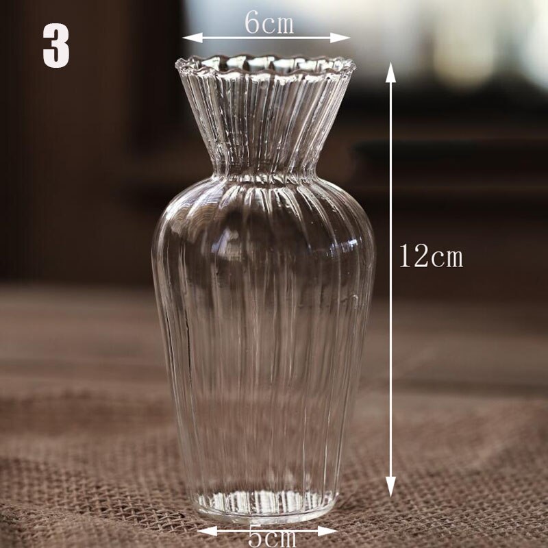 Home Decor Glass Vase Crystal Flower Vase Room Decor Flower Pot Modern Hydroponic Plants Wedding Home Decoration Accessories: 3