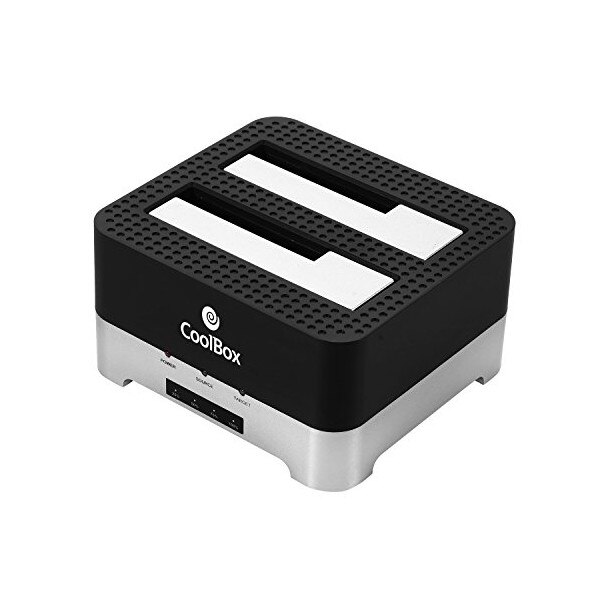 External Box CoolBox COO-DUPLICAT2 2,5"-3,5" SATA USB 3.0 Black White