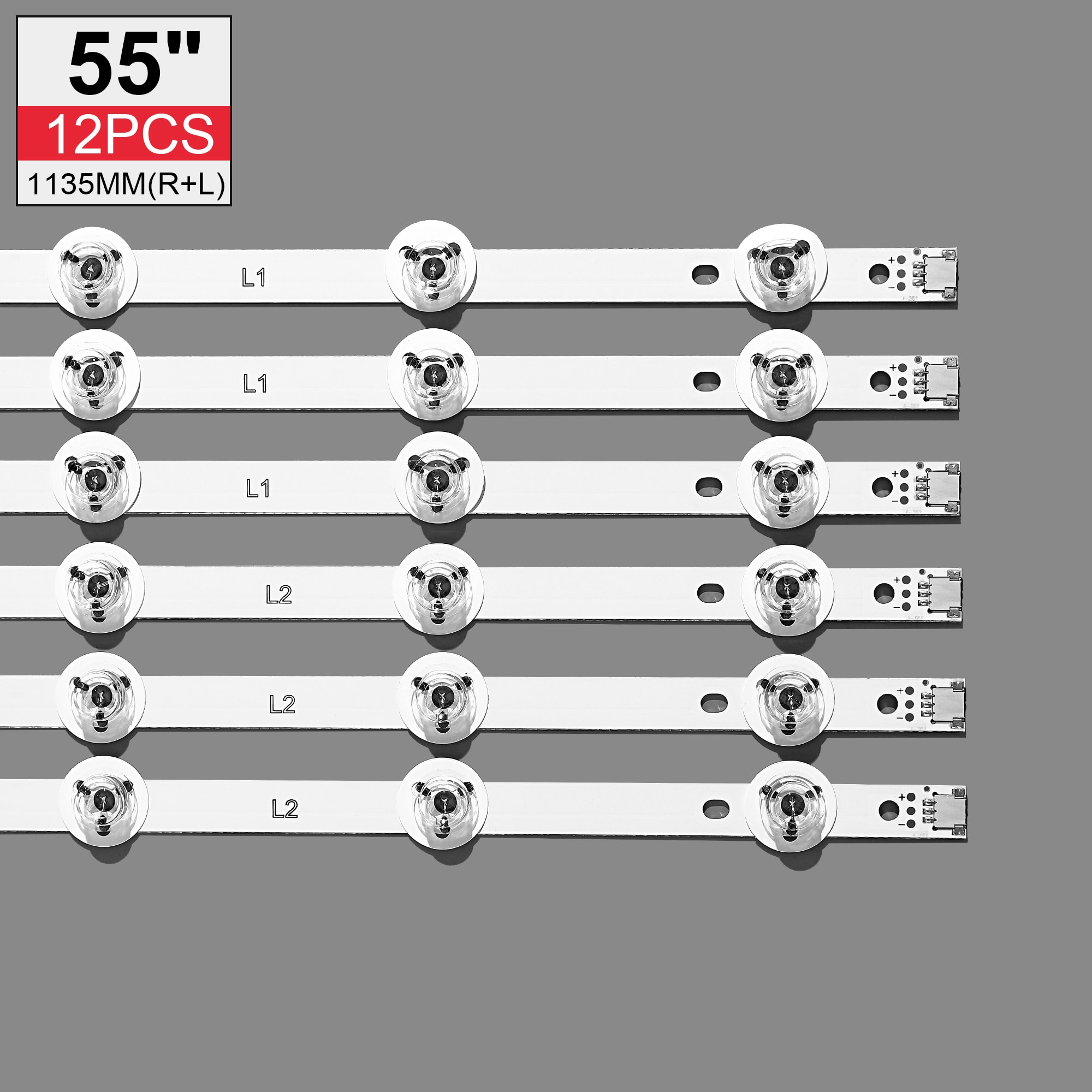 12 Uds tira de LED para iluminación trasera LG 55 pulgadas TV 55GB7800-CC 55 "V14 Slim DRT Rev0.0 R1 L1 R2 L2 6916L-1803A/1804A/1805A/ 1806A