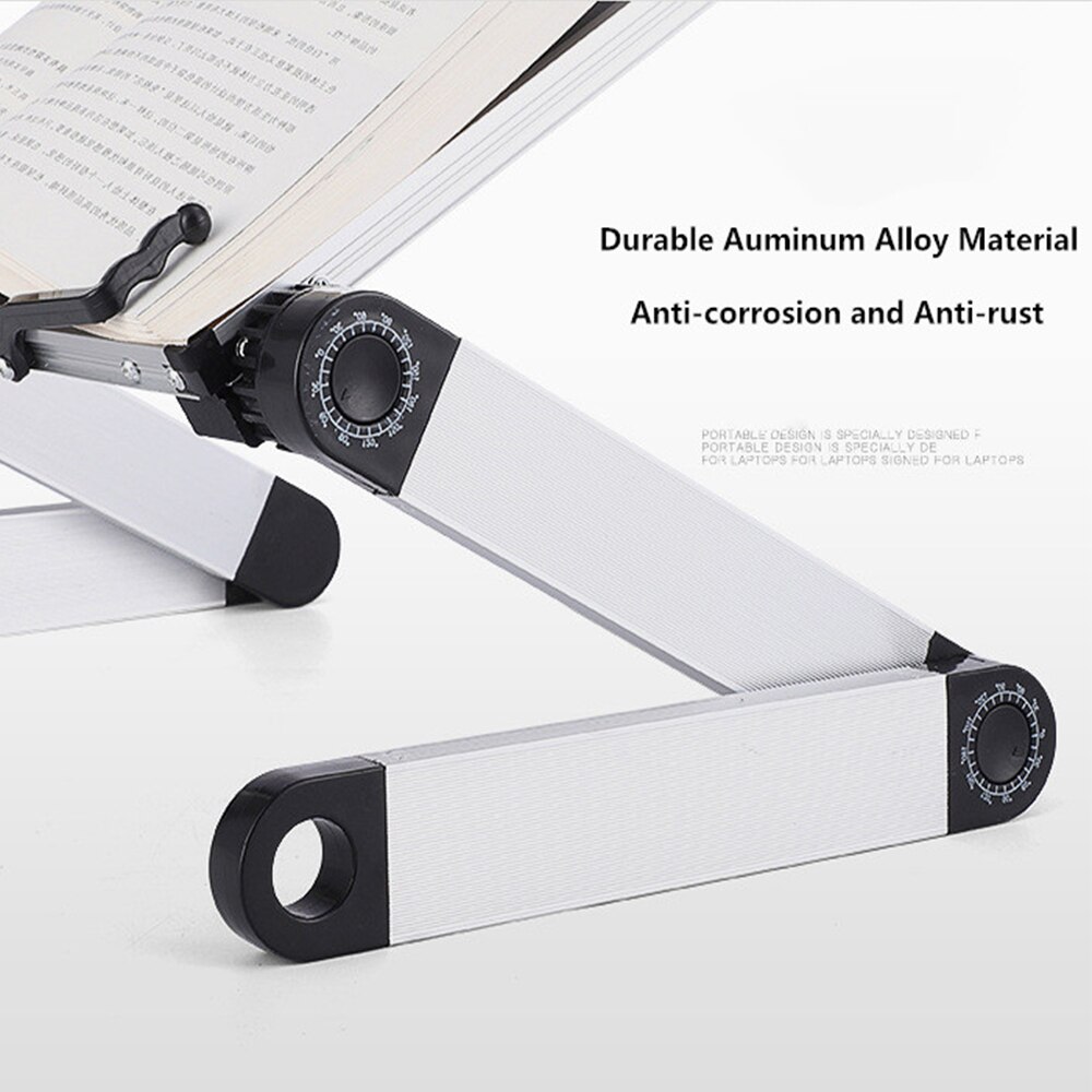 Foldable Portable Adjustable Angle Metal Book Stand Holder Reading Document