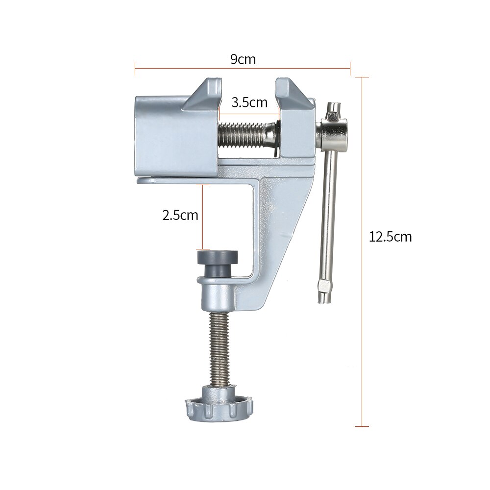 mini Bench Vice Grinder Accessory Electric Drill Stand Holder Drill Stent Clip-on Clamp Vice Vise Swivel Bench Tool