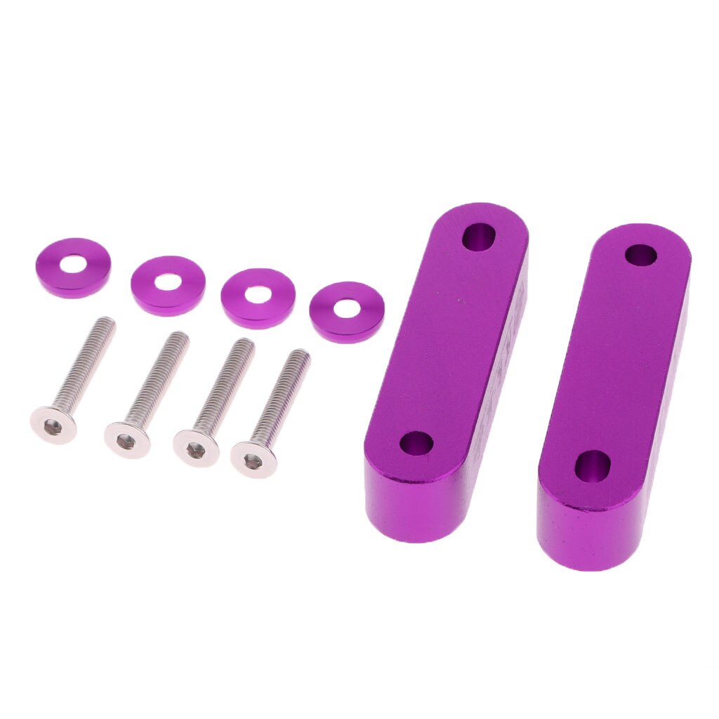 Kit de jeu de Risers d'espacement de capot en alliage d'aluminium pratique universel: Purple
