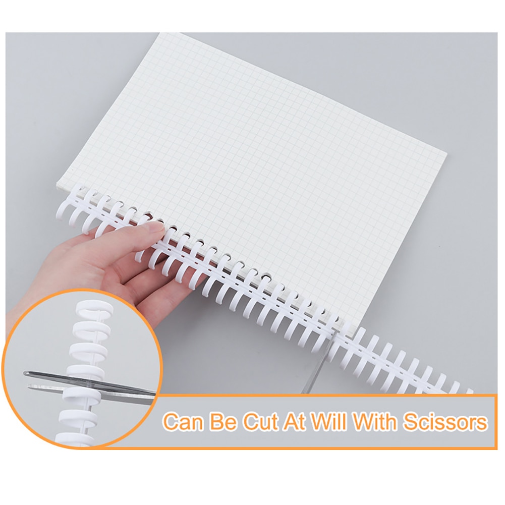 Anillo de encuadernación de plástico de hojas sueltas de 30 agujeros, anillos en espiral de resorte para 30 agujeros A4, A5, A6, papel, cuaderno, papelería, suministros de oficina, 20 Uds.