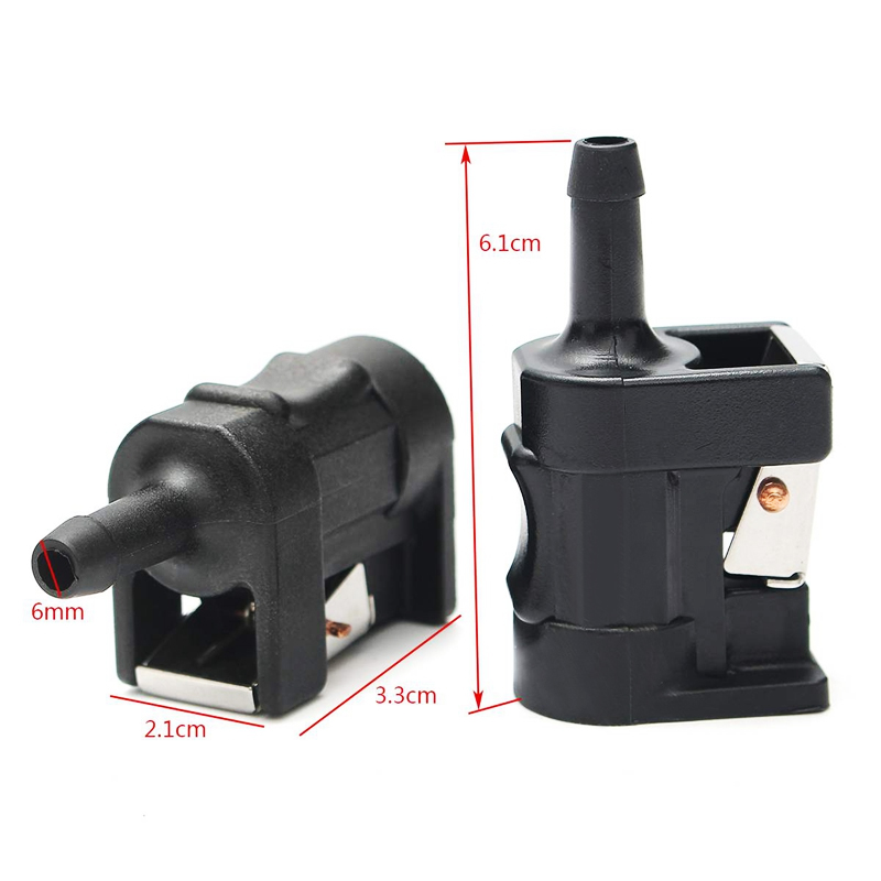 Fuel Hose / Line Connector Fitting for Yamaha Outboard Motor 6mm 5/16 Inch Tank Side Boat Engine Fuel Line Connectors Fittings