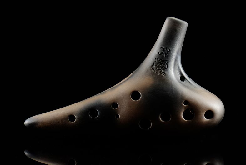 Geraucht brennen ton 12 löcher ton AC flöte Ocarina musik instrument Alto C ocarina große sound: style 2