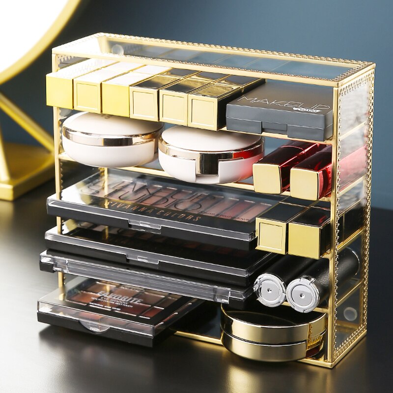 Acryl Draagbare Transparante Make-Up Organizer Opbergbox Make Up Organizer Cosmetische Organizer Make Opberglades Organizer