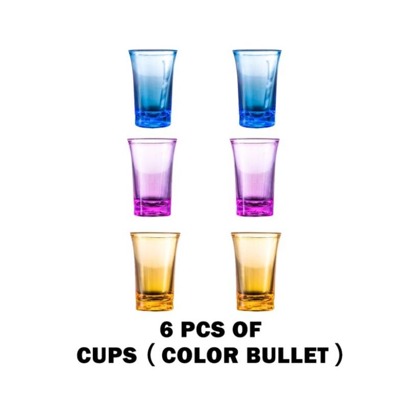 6 Shot Wine Glass Dispenser Holder Caddy Liquor Dispenser Party Beverage Drinking Games Glass Dispenser Party Bar Accessory: color glasses