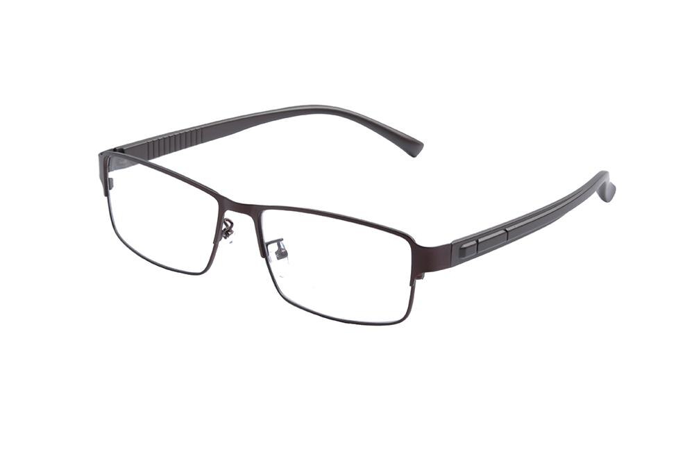 Stort hoved metal briller i stor størrelse, man super store optiske briller, halv stel business oversized brillestel  dd1452: Kaffe